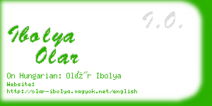 ibolya olar business card